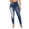 Fashion mid waist small foot pencil jeans