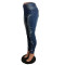 Fashion mid waist small foot pencil jeans