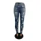 Fashion mid waist small foot pencil jeans