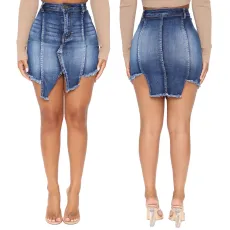 Fashion stitched split skirt