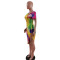 Fashion thread tie dye print dress