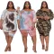 Camouflage tie dye printing fashion casual suit