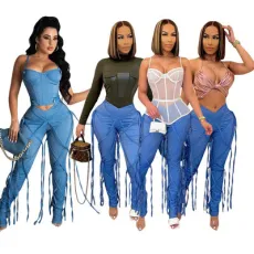 Cute strap and rope jeans