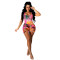 Two piece swimsuit with casual print