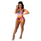 Two piece swimsuit with casual print