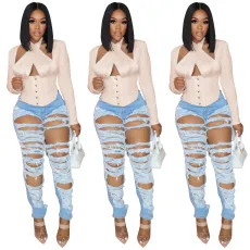 Wash and wear straight jeans