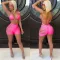 Sexy two piece swimsuit with suspenders