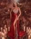 Sequin split dress long skirt strapless dress