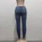 Fashion high waist jeans with holes