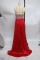 Sequin split dress long skirt strapless dress