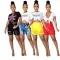 Sexy cut out stretch denim shorts