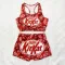 Sexy print vest Shorts Set