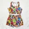 Sexy print vest Shorts Set