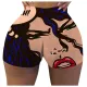 Sexy women's tights printed shorts