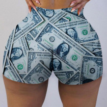 Sexy women's tights printed shorts