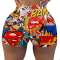 Sexy women's tights printed shorts