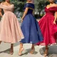 Fashion raglan sleeve slim dress