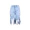 Casual solid fringed jeans