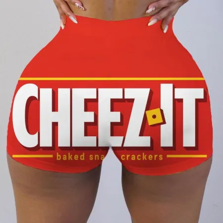 Sexy tight shorts printed shorts Yoga Pants