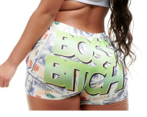 Sexy tight shorts printed shorts Yoga Pants