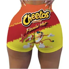 Sexy tight shorts printed shorts Yoga Pants