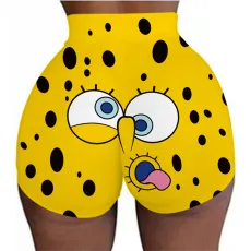 Sexy tight shorts printed shorts Yoga Pants