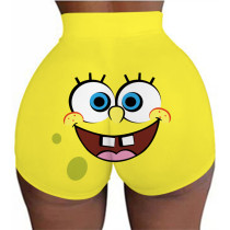 Sexy tight shorts printed shorts Yoga Pants