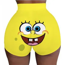 Sexy tight shorts printed shorts Yoga Pants