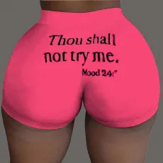Sexy tight shorts printed shorts Yoga Pants