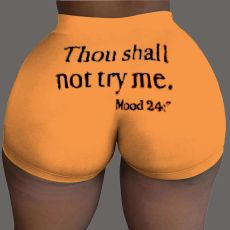 Sexy tight shorts printed shorts Yoga Pants