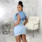 Fashionable sexy bandage denim skirt
