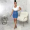 Fashionable sexy bandage denim skirt