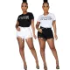 Fashion slim hole stretch denim shorts