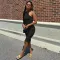 Solid slim i-waistcoat dress