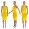 Solid slim i-waistcoat dress