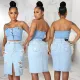 Fashion bag hip denim elastic skirt (single skirt)