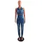 Fashion denim cut out Jumpsuit