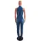 Fashion denim cut out Jumpsuit
