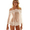 Lace suspender top with fashionable mesh