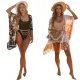 Holiday swimsuit Chiffon print two piece set