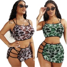 Two piece sexy printing sling net