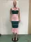 Printed chiffon patchwork dress