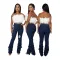 Fashion hole stretch denim pants