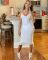 Fashion chain tight off the shoulder dress