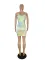 Fashion print suspender dress