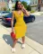 Suspender vest deep U-neck sexy dress