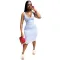 Suspender vest deep U-neck sexy dress