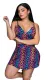 Suspender Mini V-neck navel skirt
