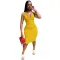 Suspender vest deep U-neck sexy dress