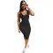 Suspender vest deep U-neck sexy dress